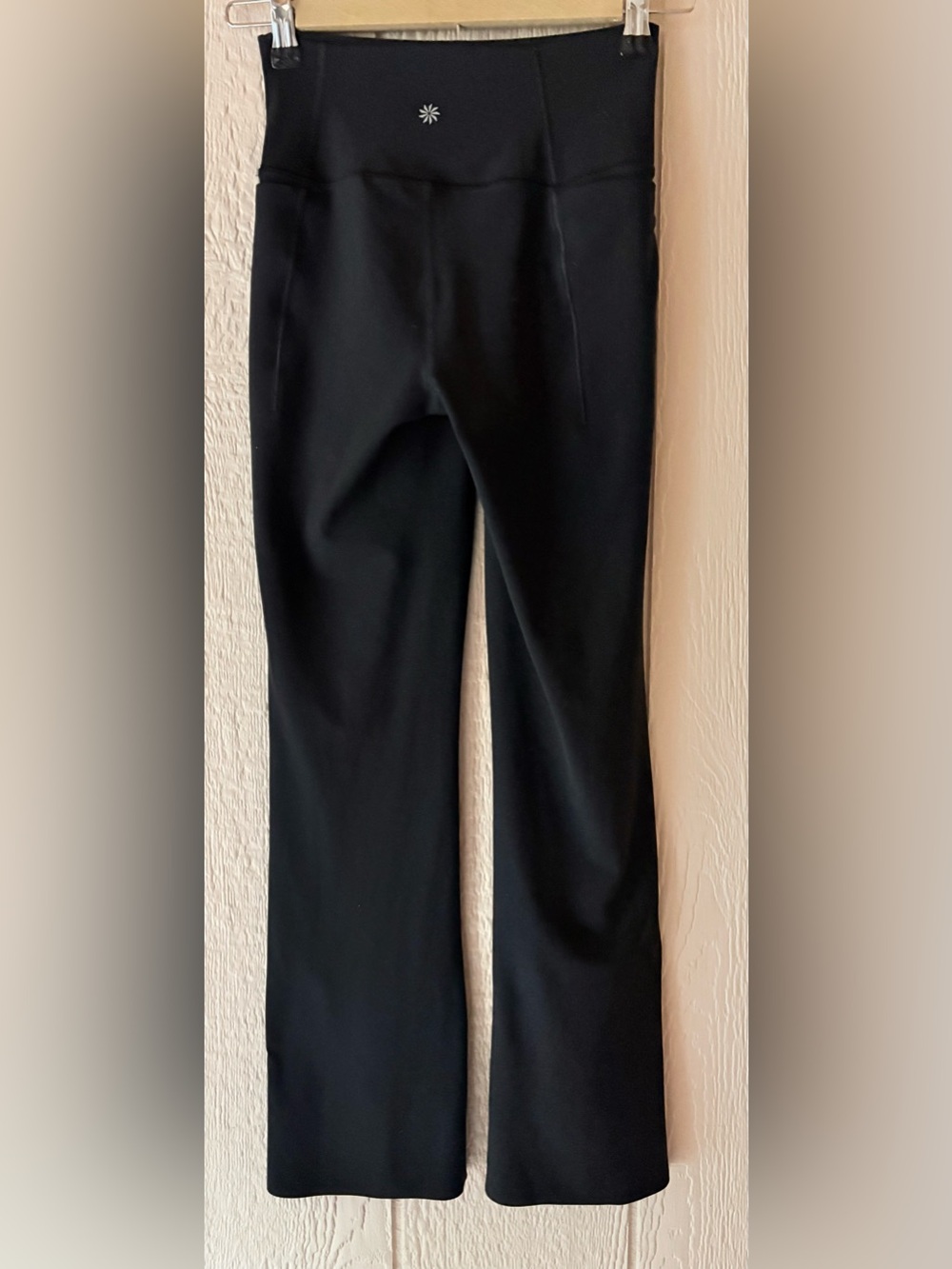 Athleta Transcend Stash Cropped Straight Leg Flare Slit Pants Black Size Small - Picture 4 of 6